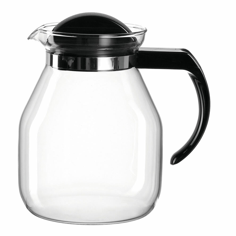 montana: :content Teekanne, Glaskanne, Teebereiter, Kaffeekanne, Tee Kanne, Glas, Schwarz, 1.25 L, 057864