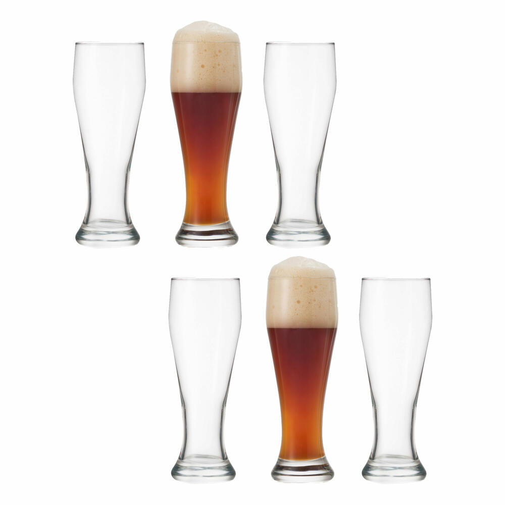 montana: :basic wheat beer glass, set of 6, wheat beer glass, wheat glass, wheat beer, beer glass, 655 ml, 075037