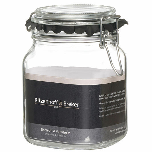 Ritzenhoff & Breker Gourmet, Vorratsdose, Einmachglas, Einkochglas, 1000 ml, 685541