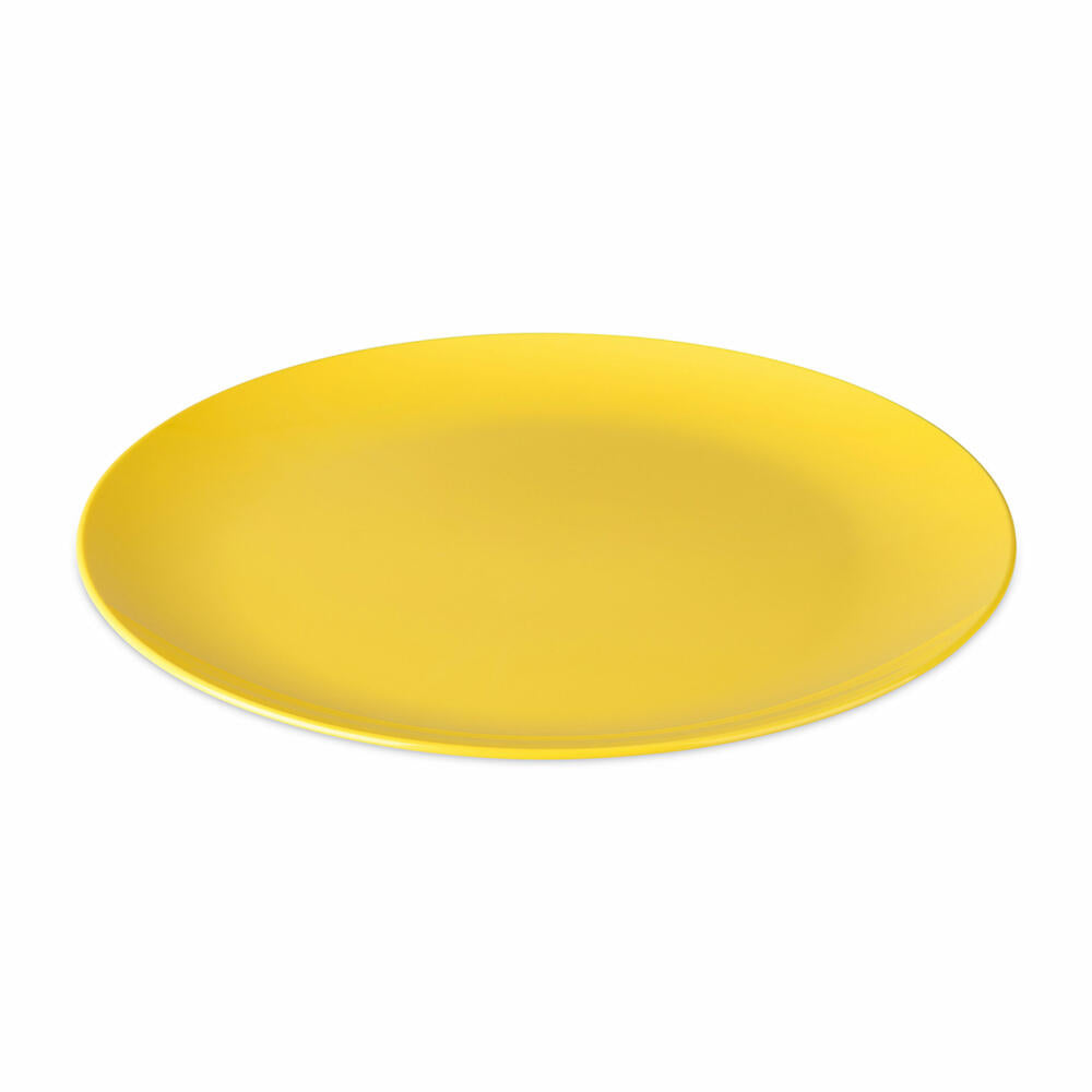 Koziol Teller Nora Plate M, Speiseteller, Kunststoff, Strong Yellow, 26.4 cm, 8066724