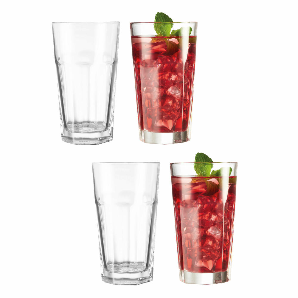 montana: :skip drinking glass XL, set of 4, long drink cup, long drink glass, water glass, juice glass, long drink glass, 390 ml, 057394