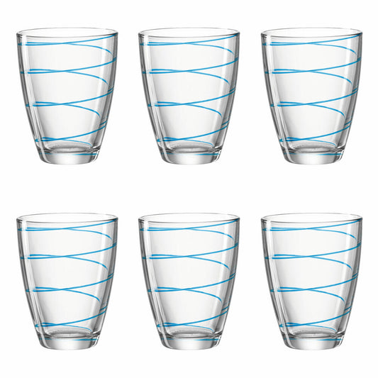 montana: :jolly drinking glass, set of 6, water glass, juice glass, drinking cup, water glass, blue, 220 ml, 057341