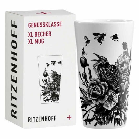 Ritzenhoff Kaffeetasse XL Genussklasse 001, Karin Rytter, Porzellan, 525 ml, 3741001