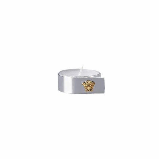 Rosenthal Versace Tischlicht Medusa Silver-Gold, Metall, 5 x 4 cm, 69201-321642-04794