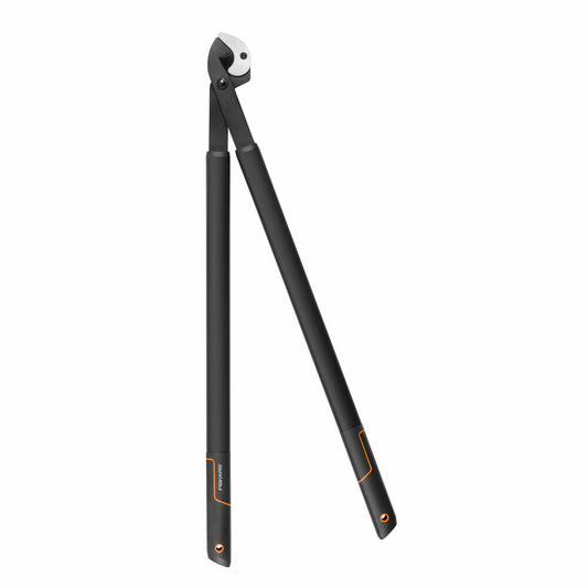 Fiskars SingleStep Amboss-Astschere L39, Baumschere, Gartenschere, Gartenzubehör, Stahl, Schwarz, 81 cm, 1001430