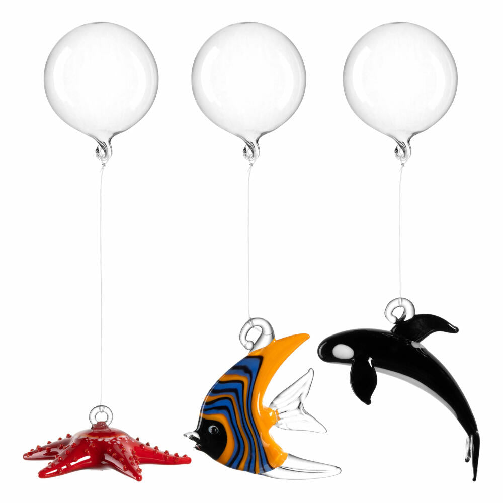 Leonardo Mare Dekoset, 3-tlg., Seestern, Orca, Fisch, Figuren, Glasdekoration, Dekoration, Deko, Glas, 059069