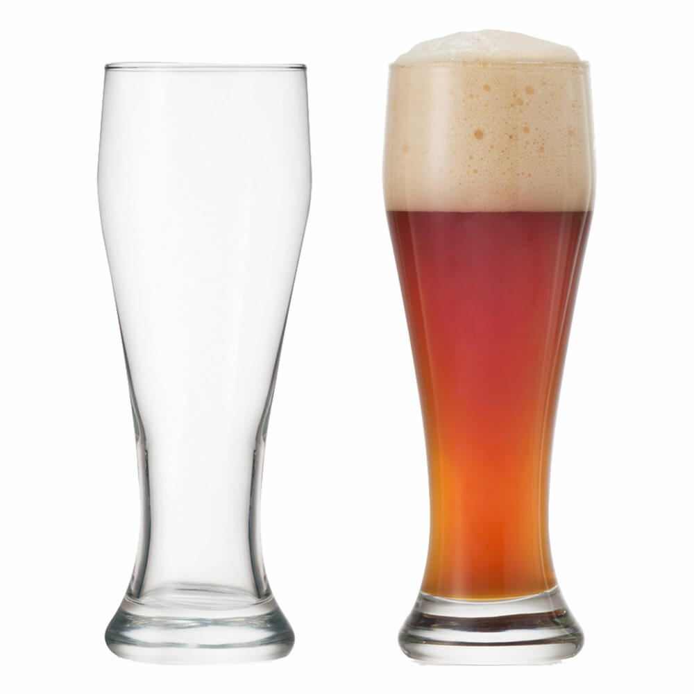 montana: :basic wheat beer glass, set of 6, wheat beer glass, wheat glass, wheat beer, beer glass, 400 ml, 075038