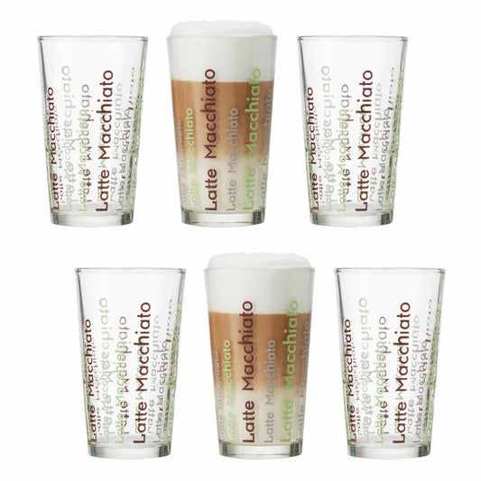 montana: :simply Latte Macchiato mug, set of 6, coffee mug, coffee cup, coffee glass, glass mug, glass, 220 ml, 060999