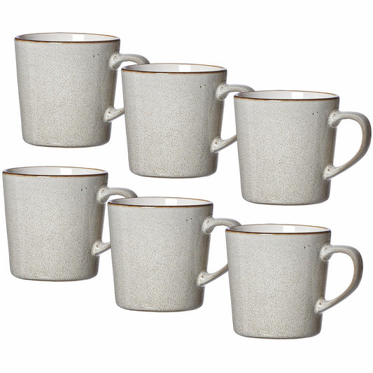 Ritzenhoff & Breker Kaffeebecher-Set Visby, 6er Set, Kaffee Becher, Tasse, Steinzeug, Grau, 400 ml, 318289