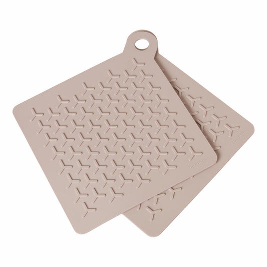 Blomus FLIP Set 2 Topflappen, Küchenlappen, Lappen, Silikon, rose dust, 19 x 19 cm, 63810