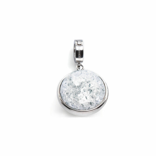 Leonardo Jewels Darlins pendant Snowball, clip closure, charm, diamond, stainless steel pendant, necklace pendant, bracelet pendant, white, 011283