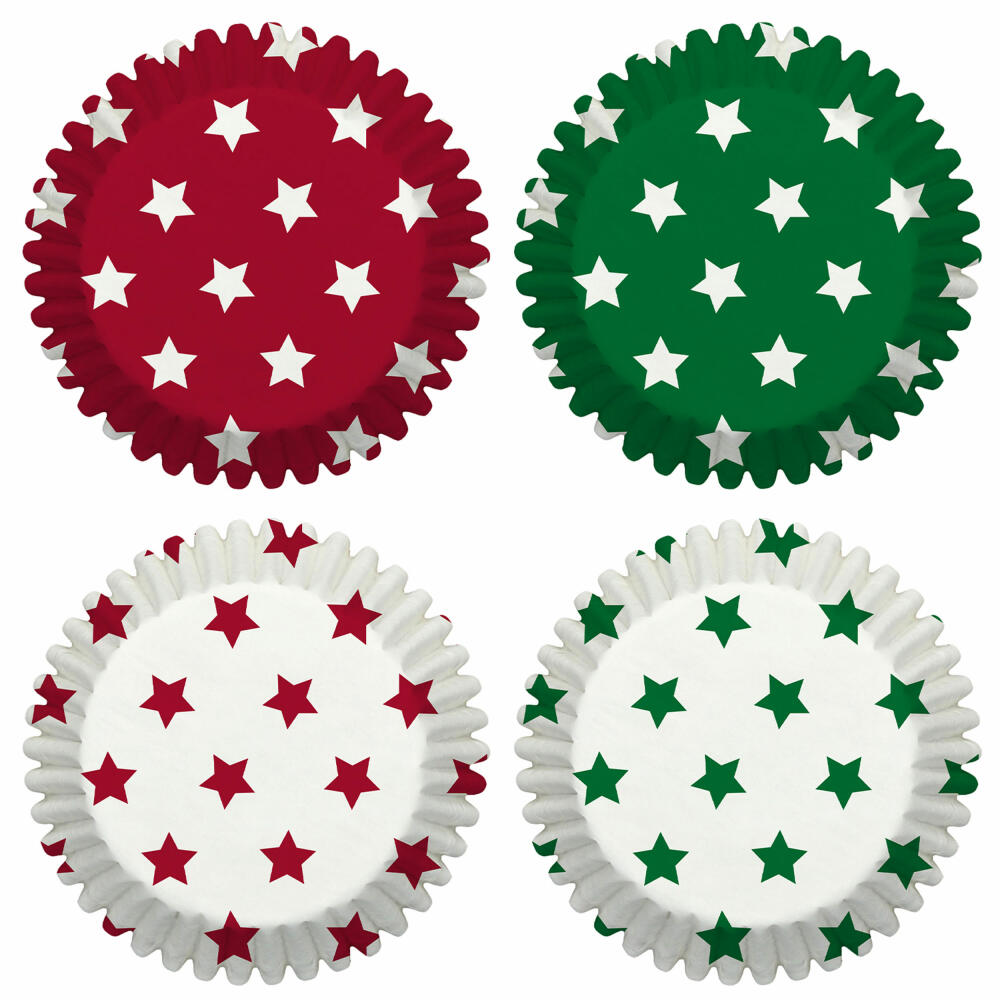 Birkmann Papierbackförmchen, 100 Stück, Backförmchen, Muffinbackform, Muffinform, Sterne, Ø 7 cm, 444799