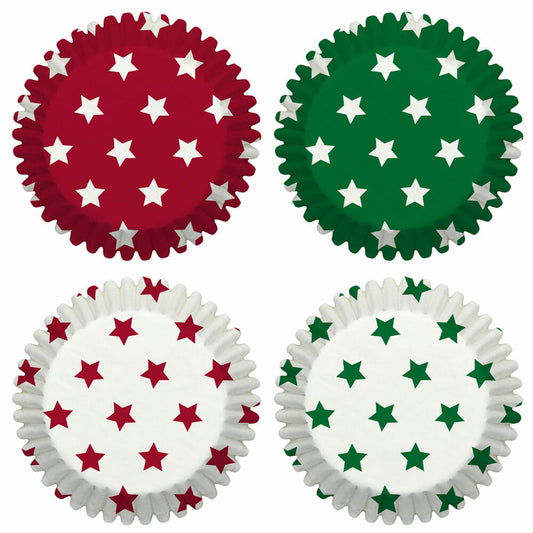 Birkmann Papierbackförmchen, 100 Stück, Backförmchen, Muffinbackform, Muffinform, Sterne, Ø 7 cm, 444799