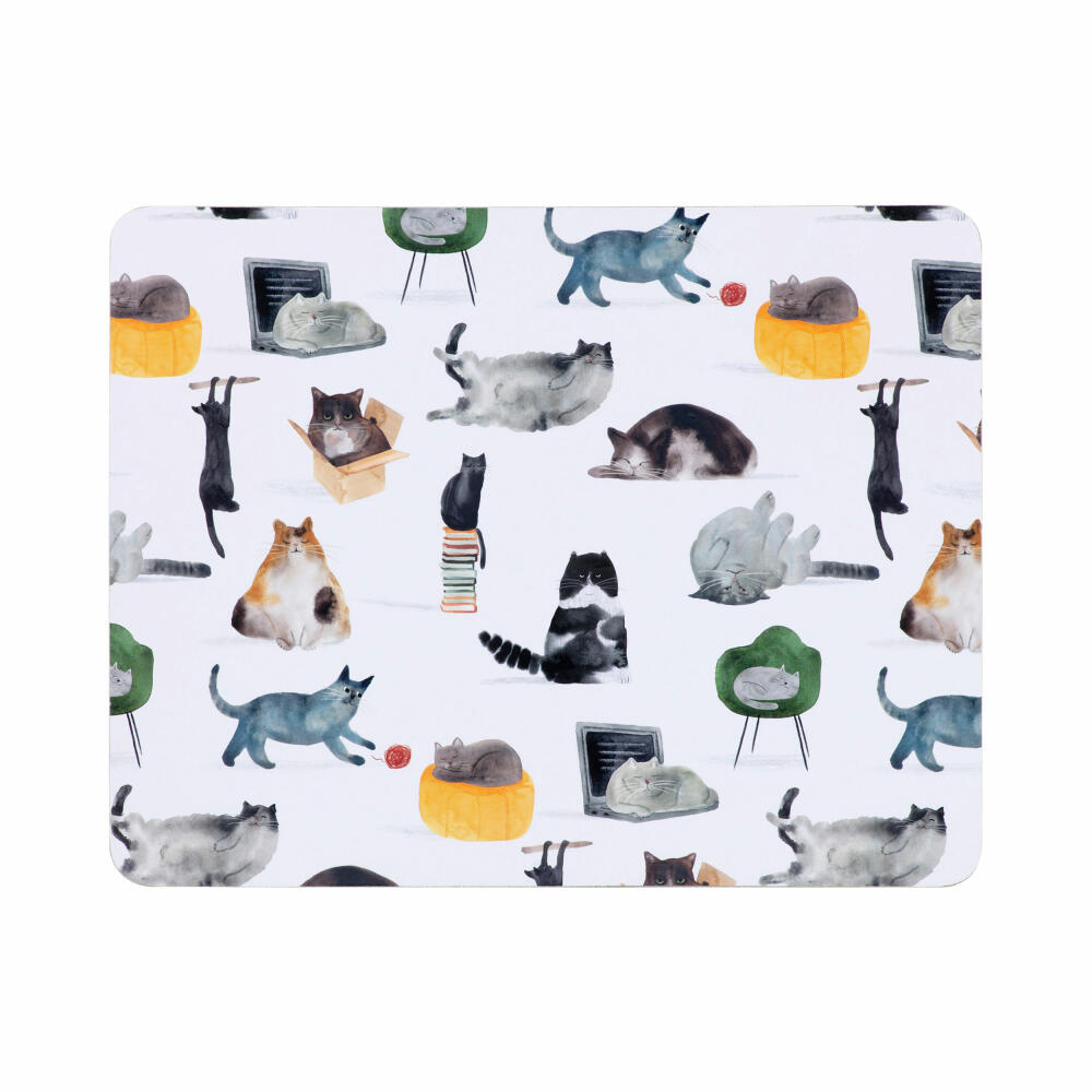 Maxwell & Williams Tischset-Set Feline Friends 4-tlg., Platzmatten, MDF, 34 x 26.5 cm, GI0322