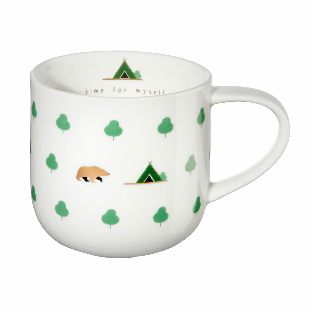 ASA Selection Henkelbecher time for myself, Tasse, Fine Bone China, Weiß glänzend, 400 ml, 19468014