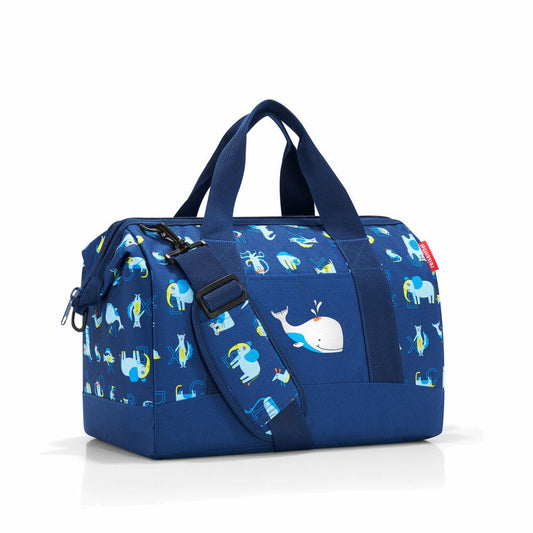 reisenthel allrounder M kids, travel bag, sports bag, shoulder bag, doctor's bag, bag, polyester fabric, ABC Friends Blue, 18 L, IX4066