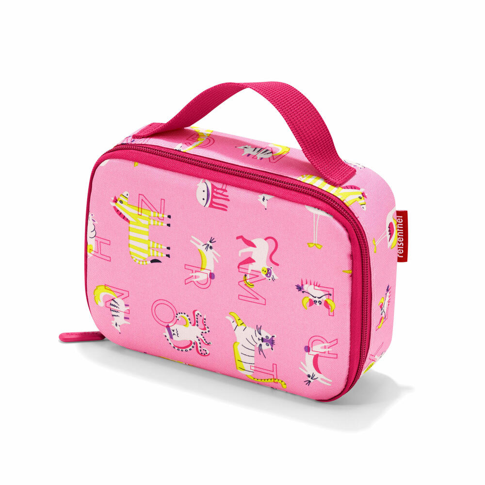 reisenthel thermocase kids, insulated bag, cool bag, lunch bag, lunch package, polyester fabric, ABC Friends Pink, 1.5 L, OY3066