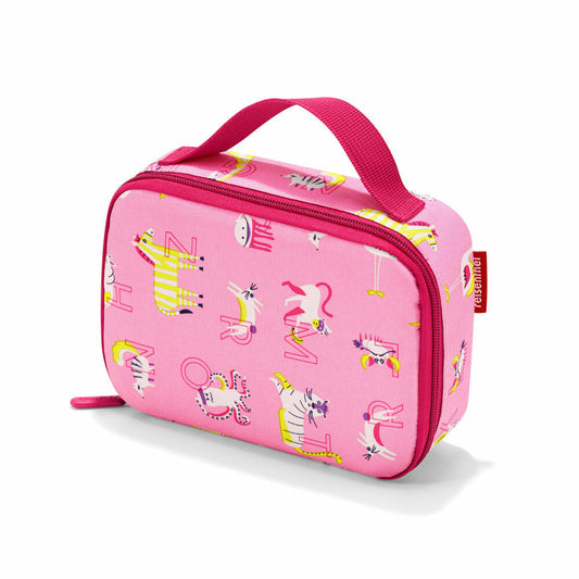 reisenthel thermocase kids, Isolierttasche, Kühltasche, Pausenbrottasche, Lunchpaket, Polyestergewebe, ABC Friends Pink, 1.5 L, OY3066