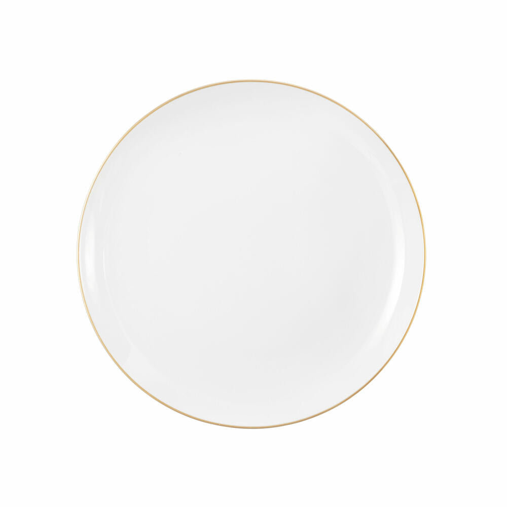 Seltmann Weiden Liberty breakfast plate, plate, cake plate, porcelain, gold rim, Ø 22.7 cm, 001.765031