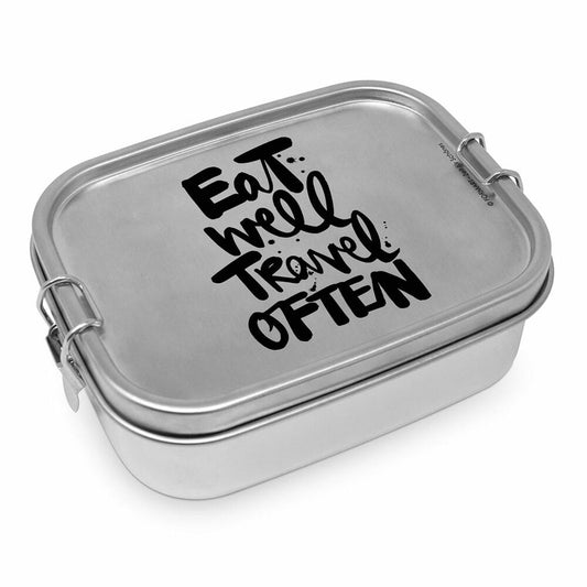 PPD Eat well Steel Lunch Box, Brotdose, Lunchbox, Vesperdose, Edelstahl, 900 ml, 604283