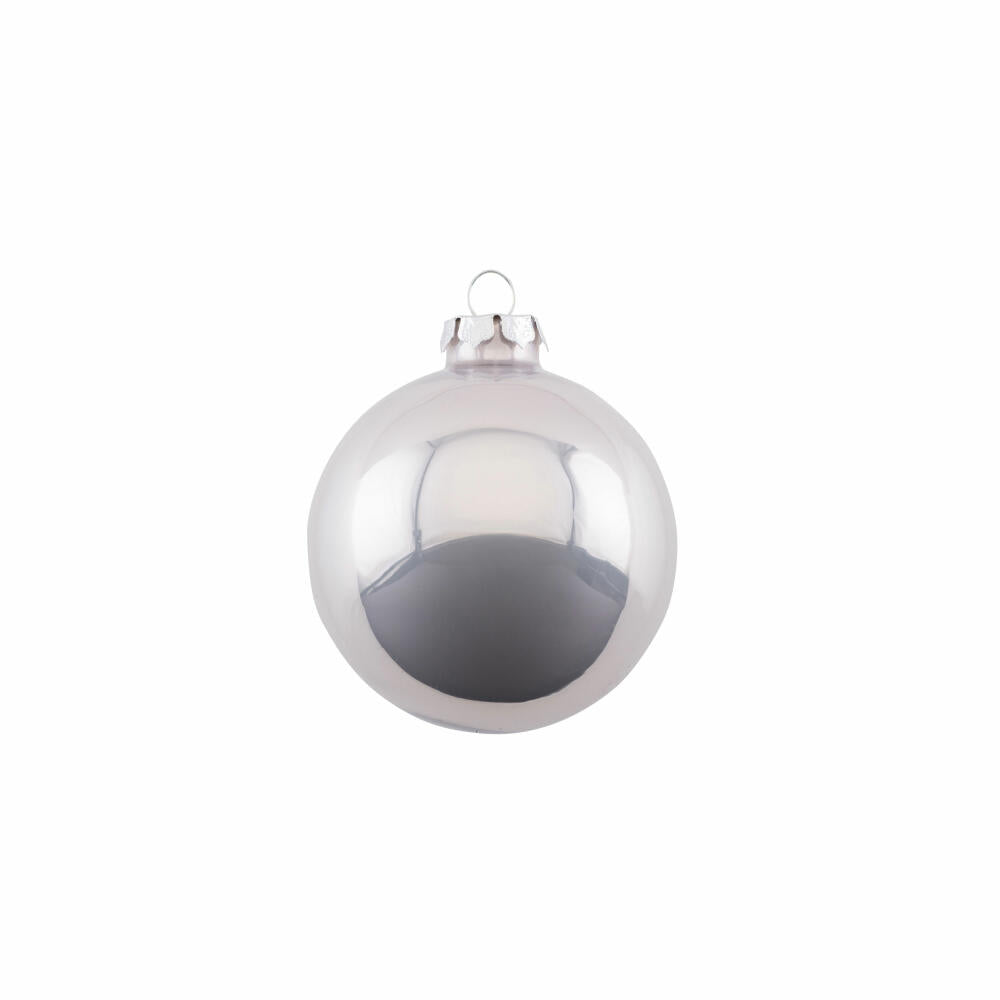 Gift Company Christmas tree ball Opal, Christmas ball, tree decoration, glass, grey, Ø 6 cm, 11699