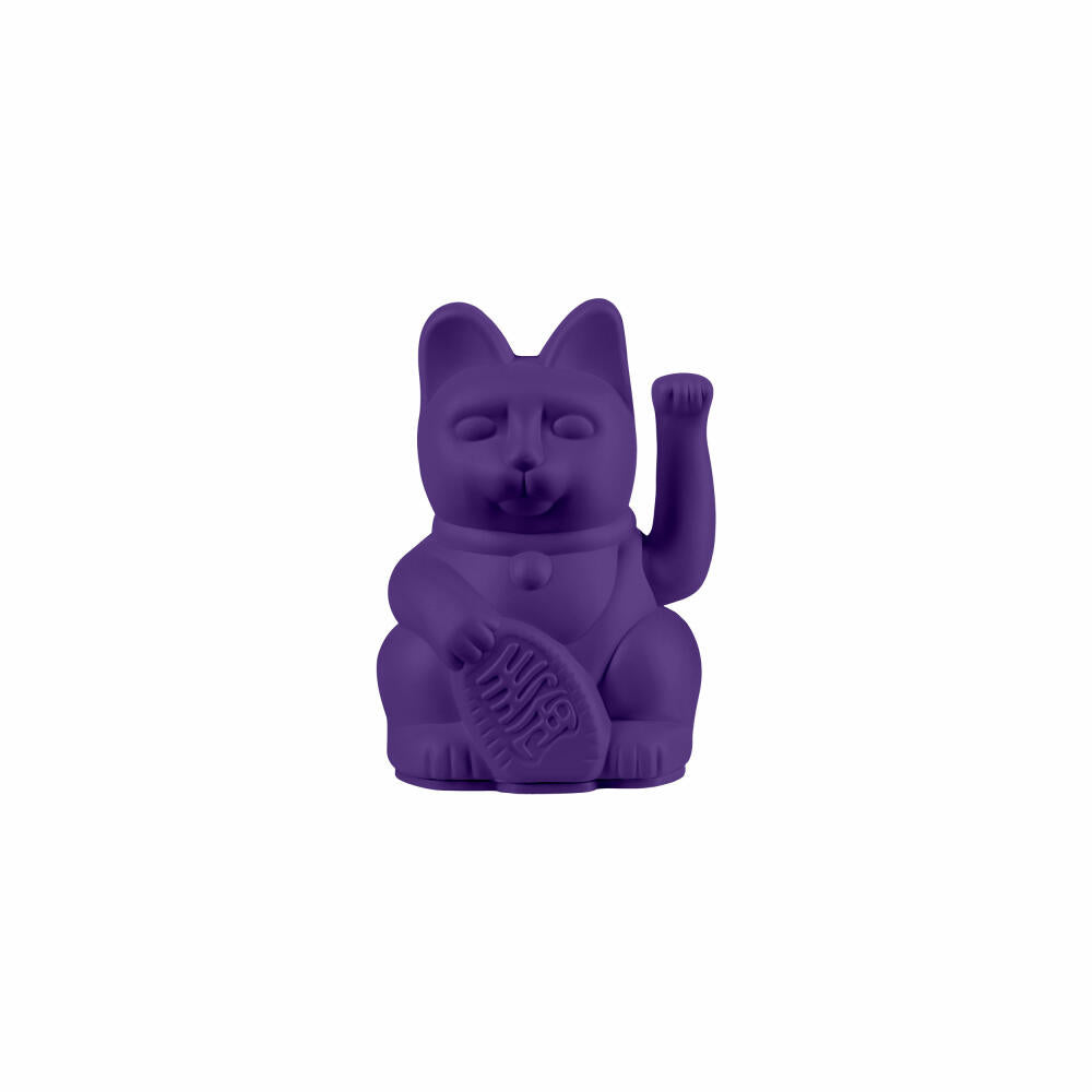 Donkey Products Lucky Cat Mini Maneki Neko, waving cat, lucky charm, plastic, violet, 10 cm, 330632