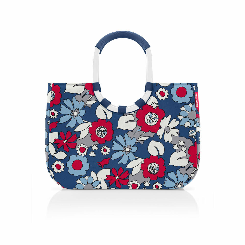 reisenthel loopshopper L, shopping bag, shopper, carrying bag, bag, Frame Florist Indigo, 25 L, OR4094