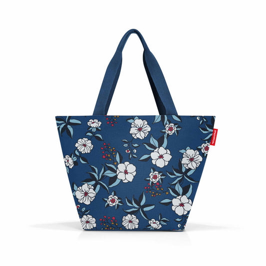 reisenthel shopper M, shopping bag, carrying bag, Garden Blue, 15 L, ZS4104