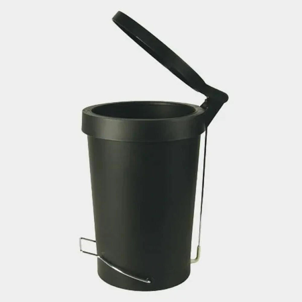 Authentics Tip pedal bin, waste bin, trash can, PP, stainless steel, black, 30 L, 1092099