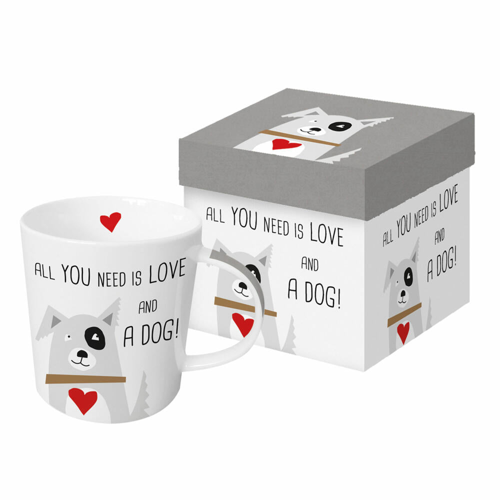 PPD Trend Mug Love and Dog, in Geschenkbox, Tasse, Teetasse, Kaffee Becher, 350 ml, 603422