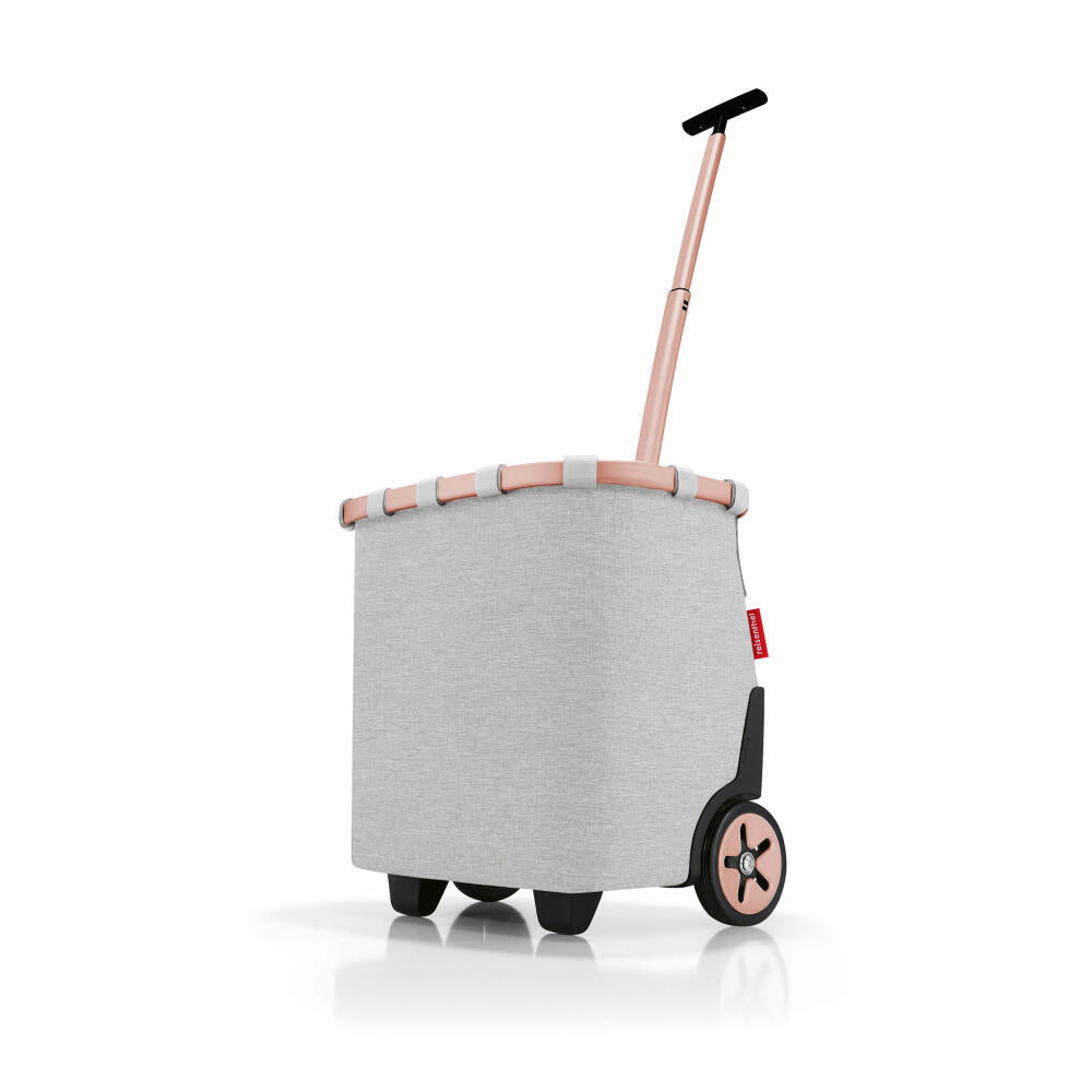 reisenthel carrycruiser, shopping trolley, shopping cart, trolley, polyester fabric, Frame Twist Sky Rose, 40 L, OE1036