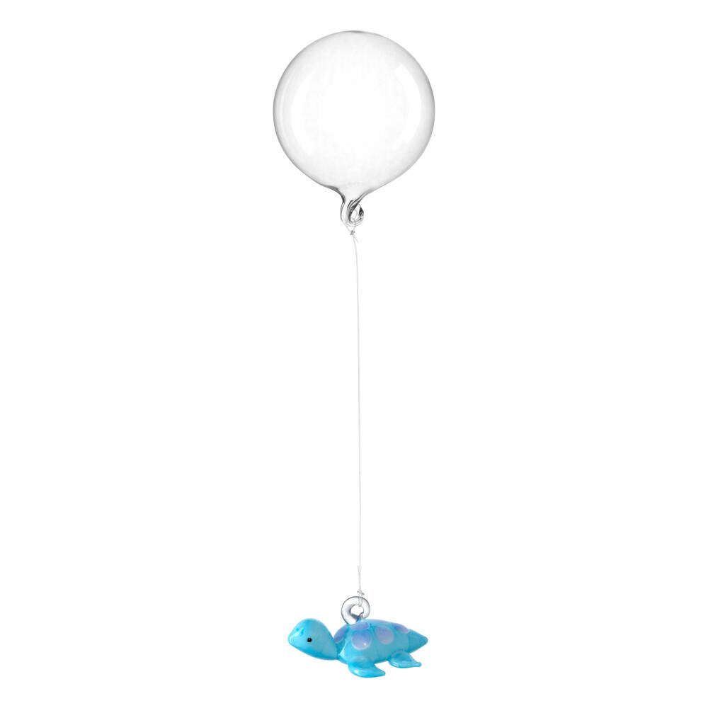 Leonardo turtle Mare, glass decoration, maritime, decoration, aquarium, underwater world, glass, blue, 6.4 cm, 059065