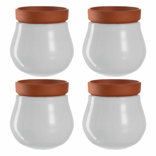 Leonardo Serra Plant Pot S, Set of 4, Flower Pot, Flower Pot, Plant Pot, Flower Tub, Planter, White, 057770