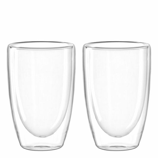 Leonardo Doppelwandbecher Duo, 2er Set, Teebecher, Becher, Tasse, Doppelwandig, Borosilikatglas, Klar, 400 ml, 053061