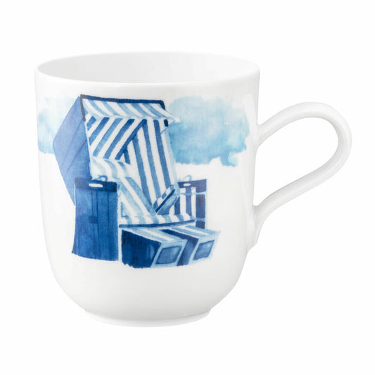 Seltmann Weiden mug with handle, coffee mug, tea cup, cup, porcelain, beach chair, 400 ml, 001.769167