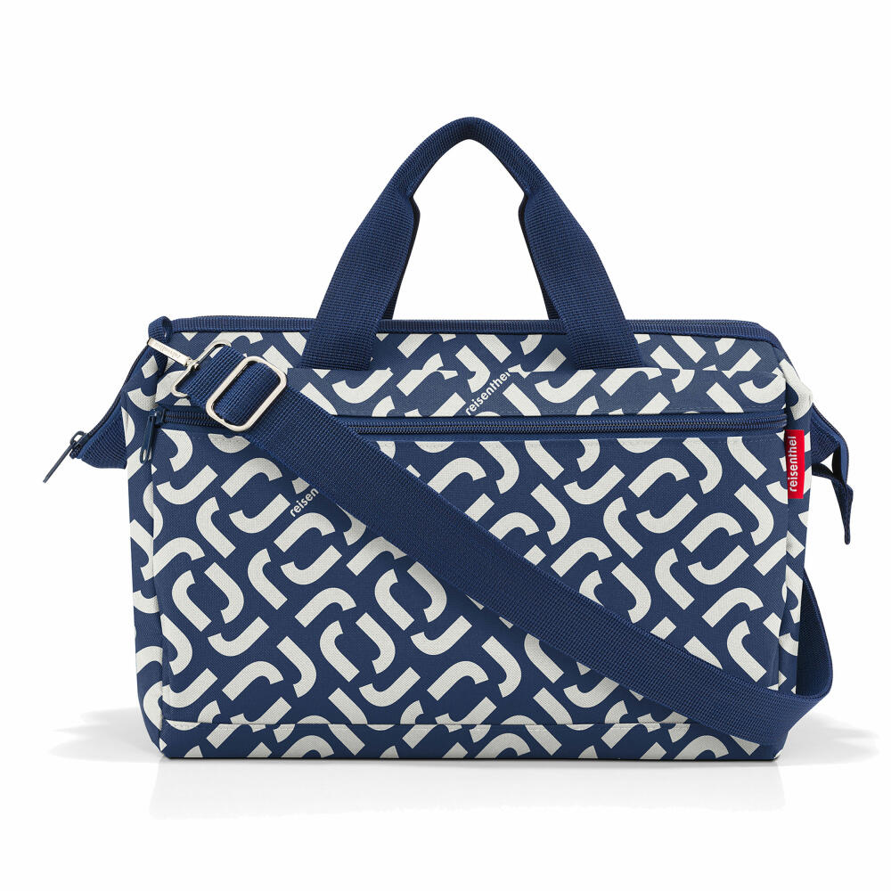 reisenthel allrounder S pocket, handbag, tote bag, shoulder bag, bag, polyester fabric, Signature Navy, 11 L, MO4073