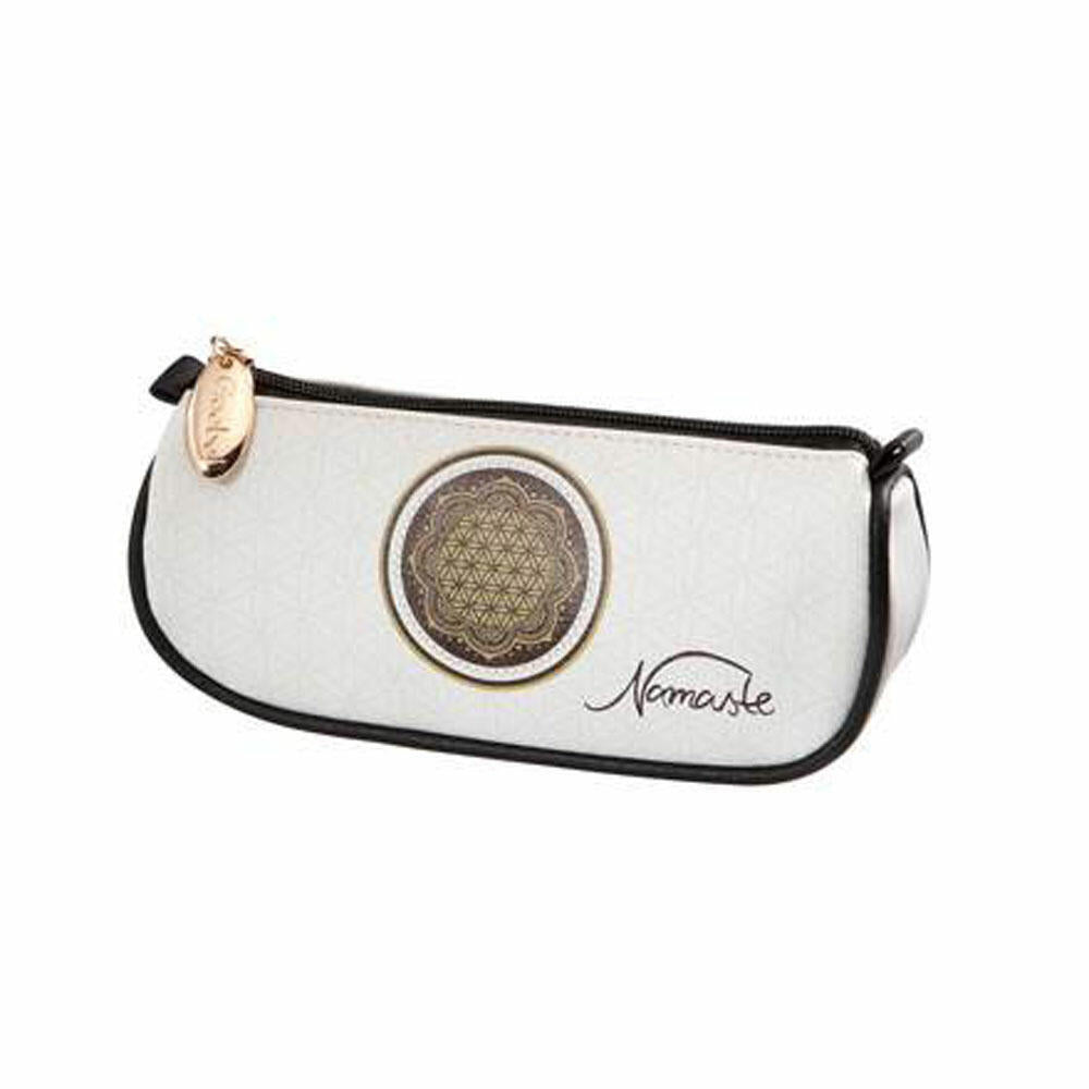 Goebel Flower of Life White - Pencil Case Lotus Yin Yang black and white textile 23500301