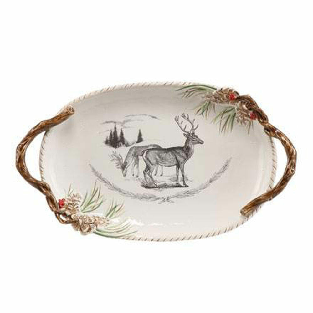 Goebel FF S TE Zapfen 50x29 Fitz and Floyd Fitz  Floyd Christmas Collection Bunt Steingut 51001191