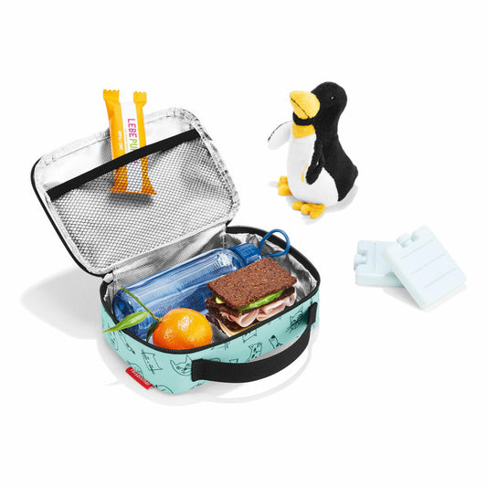 reisenthel thermocase kids, Kulturtasche, Kosmetiktasche, Kulturbeutel, Waschtasche, cats and dogs mint, OY4062