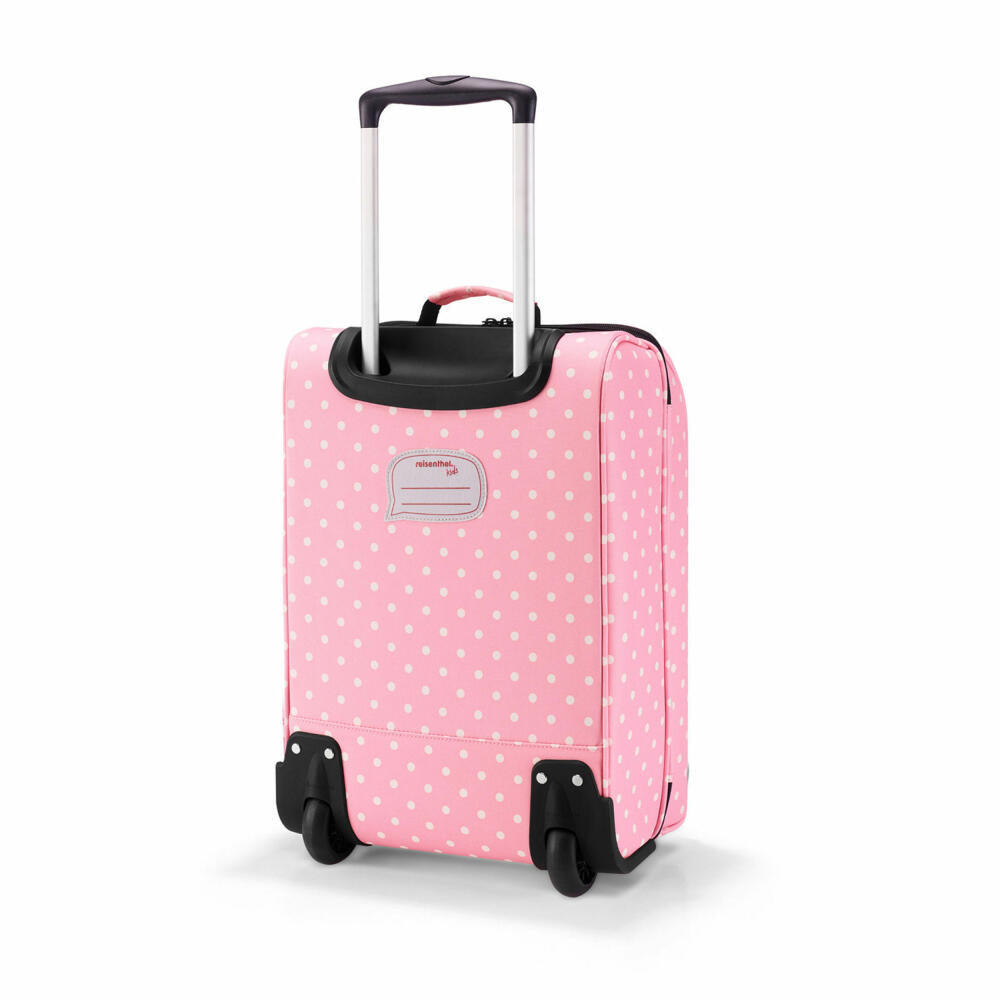 reisenthel trolley XS kids, travel trolley, travel suitcase, children's suitcase, suitcase, polyester fabric, Panda Dots Pink, 19 L, IL3072