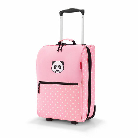 reisenthel trolley XS kids, travel trolley, travel suitcase, children's suitcase, suitcase, polyester fabric, Panda Dots Pink, 19 L, IL3072