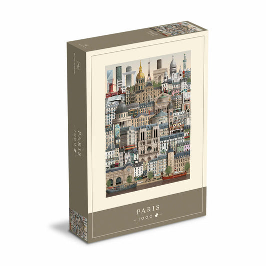 Martin Schwartz Puzzle Paris, Städtepuzzle Frankreich, 50 x 70 cm, 1000 Teile, MS0606
