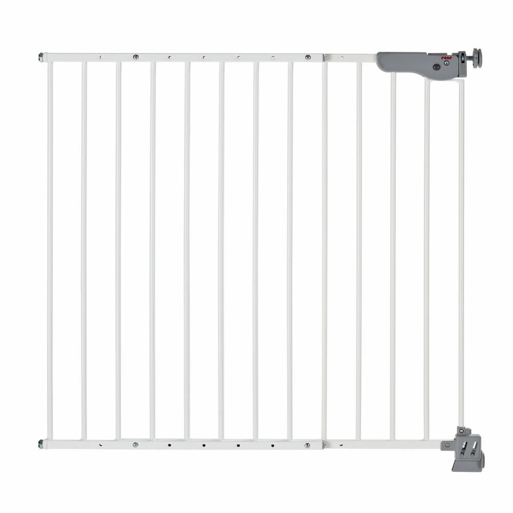 reer T-Gate Klemm- und Schraubgitter, Treppengitter, Türgitter, Treppenschutzgitter, Schutzgitter, Active-Lock, Metall, Breite 73 -106 cm, 46120