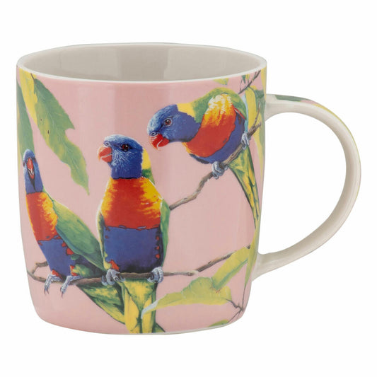 Maxwell & Williams BIRD TALK Becher Regenbogenloris, Kaffeebecher, Tasse, in Geschenkbox, Porzellan, 370 ml, DX1124