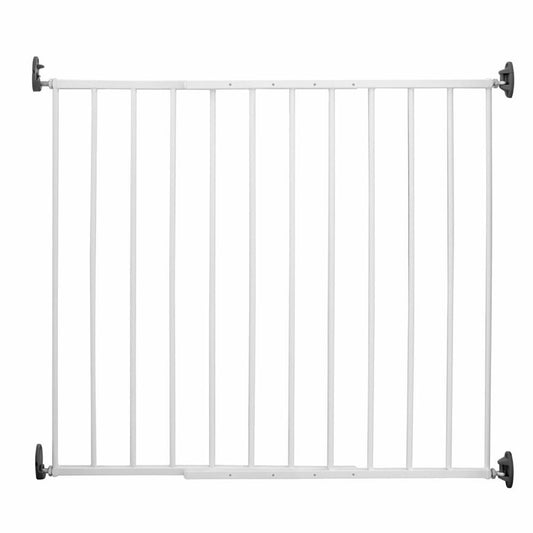 reer Basic screw gate, door gate, stair gate, stair safety gate, safety gate, for screwing, metal, width 68 - 106 cm, 46101