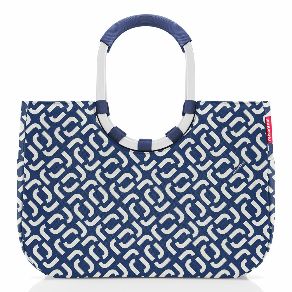 reisenthel loopshopper L Frame, Einkaufstasche, Einkaufskorb, Tragetasche, Tasche, Signature Navy, 25 L, OR4073