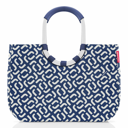 reisenthel loopshopper L Frame, Einkaufstasche, Einkaufskorb, Tragetasche, Tasche, Signature Navy, 25 L, OR4073