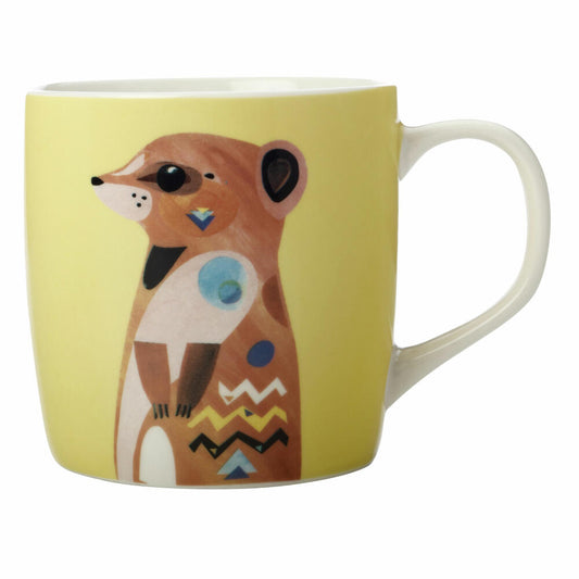 Maxwell &amp; Williams Pete Cromer Mug Meerkat, Cup, Coffee Mug, Porcelain, Colorful, 370 ml, DX0915