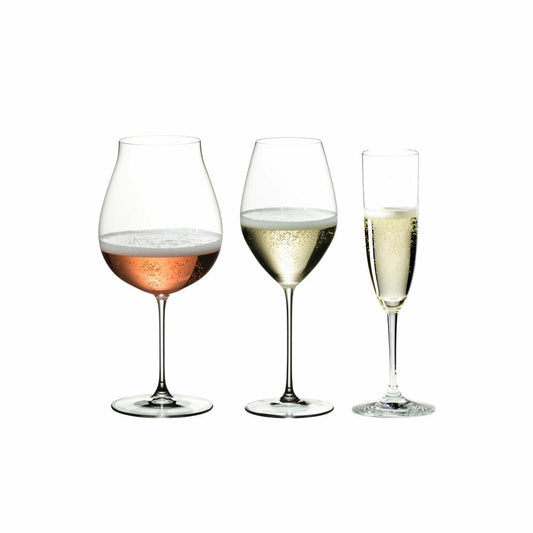 Riedel Champagner Verkostungsset, 3-tlg., Champagnerglas, Sektglas, Chamapgnerflöte, Glas, 5449/74-1
