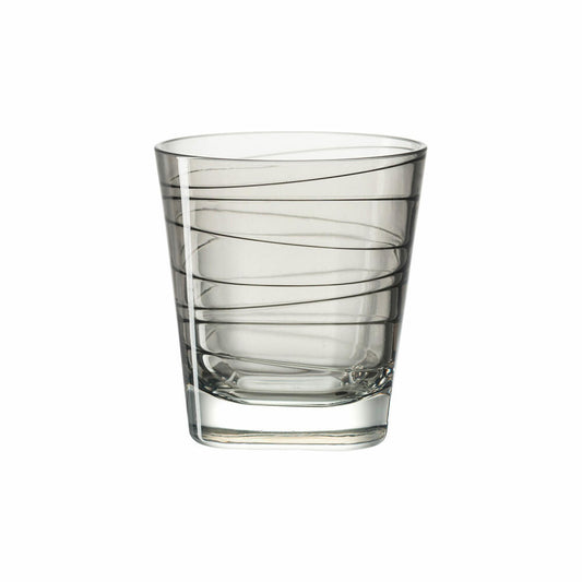 Leonardo Vario Struttura Drinking Glass Small, Water Glass, Juice Glass, Glass, Grey, 170 ml, 18229